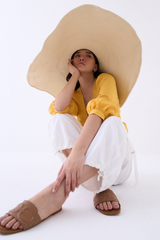 Cream Oversized Hat