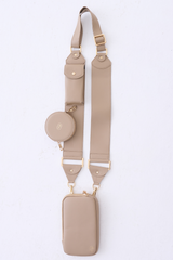 Beige Utiltiy set with Round pouch and Generic pouch set