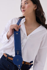 Slip In Pouch With Blue Eyeconic Strap & Round Pouch Only